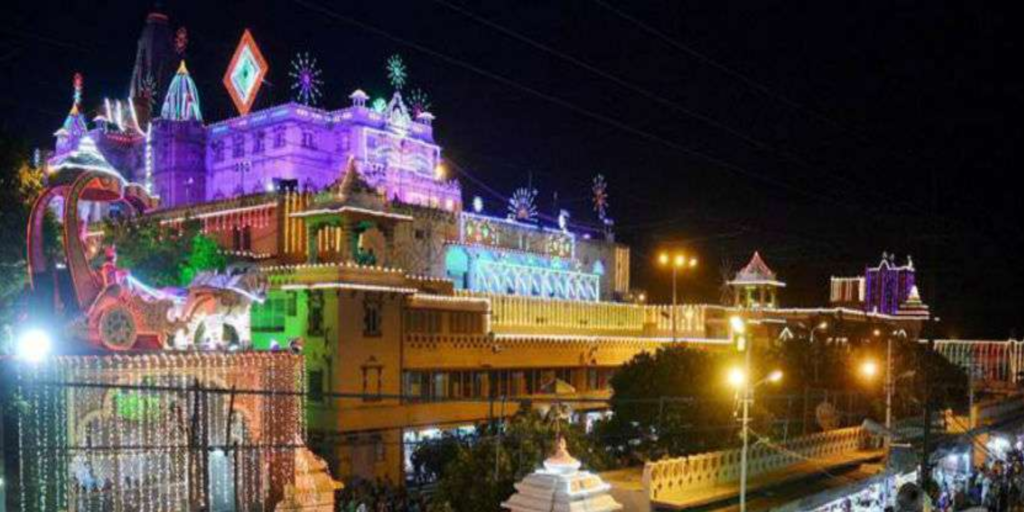 A view of Shri Krishna Janmashtami celebration in Shri krishna Janam Bhumi, Mathura.